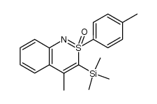 2λ4-2,1-Benzothiazine, 4-methyl-2-(4-methylphenyl)-3-(trimethylsilyl)-, 2-oxide 结构式