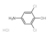 4-氨基-2,6-二氯苯酚盐酸盐 结构式