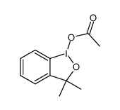 1-乙酰氧基-1,3-二氢-3,3-二甲基-1,2-苯并碘氧戊环 结构式