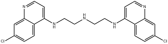 N1-(7-氯喹啉-4-基)-N2-(2-((7-氯喹啉-4-基)氨基)乙基)乙烷-1,2-二胺 结构式