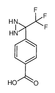 4-[3-(三氟甲基)-3-二氮杂环丙基]苯甲酸 结构式