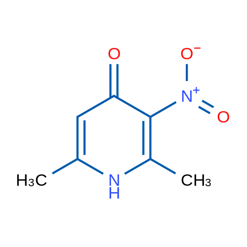 2,6-二甲基-3-硝基-4(1H)-吡啶酮 结构式
