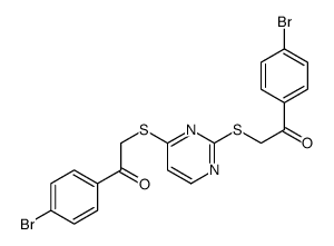 Ethanone, 2,2'-[2,4-pyrimidinediylbis(thio)]bis[1-(4-bromophenyl)- (9CI) 结构式