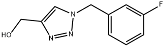 [1-(3-氟苄基)-1H-1,2,3-三氮唑-4-基]甲醇 结构式