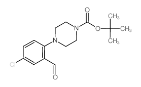 4-(4-氯-2-甲酰基苯基)哌嗪-1-羧酸叔丁酯 结构式