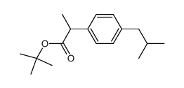 α-甲基-4-(2-甲基丙基)苯乙酸-1,1-二甲基乙酯 结构式