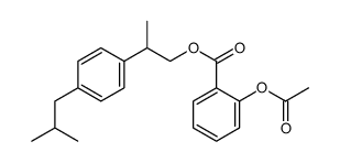 2-乙酰氧基苯甲酸-2-[4-(2-甲基丙基)苯基]丙酯 结构式
