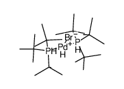 溴氢化双(三叔丁基膦)钯(SP-4-3) 结构式