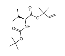N-叔丁氧羰基-L-缬氨酸 1,1-二甲基烯丙基酯 结构式
