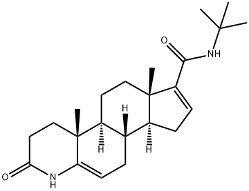 1H-Indeno[5,4-f]quinoline-7-carboxamide, N-(1,1-dimethylethyl)-2,3,4,4a,4b,5,6,6a,9,9a,9b,10-dodecahydro-4a,6a-dimethyl-2-oxo-, (4aR,4bS,6aS,9aS,9bS)- 结构式