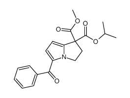 1H-Pyrrolizine-1,1-dicarboxylic acid, 5-benzoyl-2,3-dihydro-, 1-methyl 1-(1-methylethyl) ester 结构式