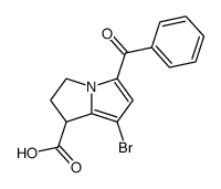 5-苯甲酰基-7-溴-2,3-二氢-1H-吡咯嗪-1-羧酸 结构式