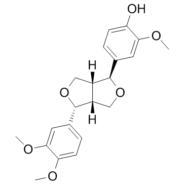 连翘脂素 结构式