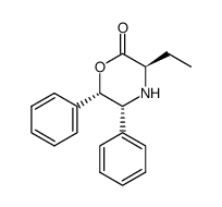 (3R,5R,6S)-3-乙基-5,6-二苯基-2-吗啉酮 结构式