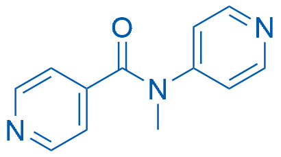 N-甲基-N-(吡啶-4-基)异烟酰胺 结构式