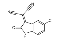 2-(5-氯-2-氧代-1H-吲哚-3-亚基)丙二腈 结构式