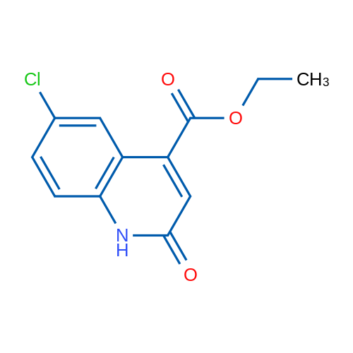 6-氯-2-氧代-1,2-二氢喹啉-4-羧酸乙酯 结构式
