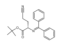 Butanoic acid, 4-cyano-2-[(diphenylmethylene)amino]-, 1,1-dimethylethyl ester, (2S)- 结构式
