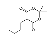 5-丁基-2,2-二甲基-1,3-二氧六环-4,6-二酮 结构式