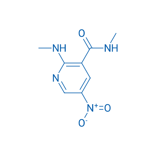 5-硝基-N-甲基-2-(甲氨基)吡啶-3-甲酰胺 结构式