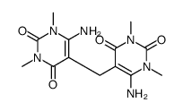 6-amino-5-[(6-amino-1,3-dimethyl-2,4-dioxo-1,2,3,4-tetrahydro-5-pyrimidinyl)methyl]-1,3-dimethyl-2,4(1H,3H)-pyrimidinedione 结构式