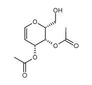 D-arabino-Hex-5-enitol, 2,6-anhydro-5-deoxy-, 3,4-diacetate 结构式