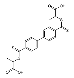 2,2'-[[1,1'-联苯]-4,4'-二基双(硫代羰基硫基)]二丙酸 结构式