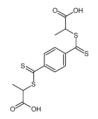 2,2'-[1,4-亚苯基双(硫代羰基硫基)]二丙酸 结构式