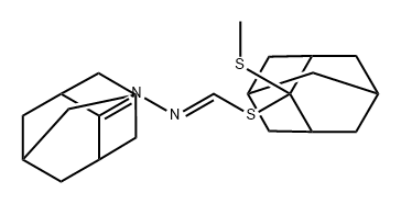 Methanehydrazonothioic acid, tricyclo[3.3.1.13,7]decylidene-, 2-(methylthio)tricyclo[3.3.1.13,7]dec-2-yl ester, (E)- (9CI) 结构式