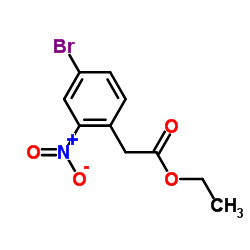 4-溴-2-硝基苯乙酸乙酯 结构式
