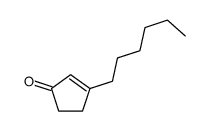 3-己基-2-环戊烯-1-酮 结构式