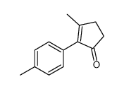 3-甲基-2-(4-甲基苯基)-2-环戊烯-1-酮 结构式