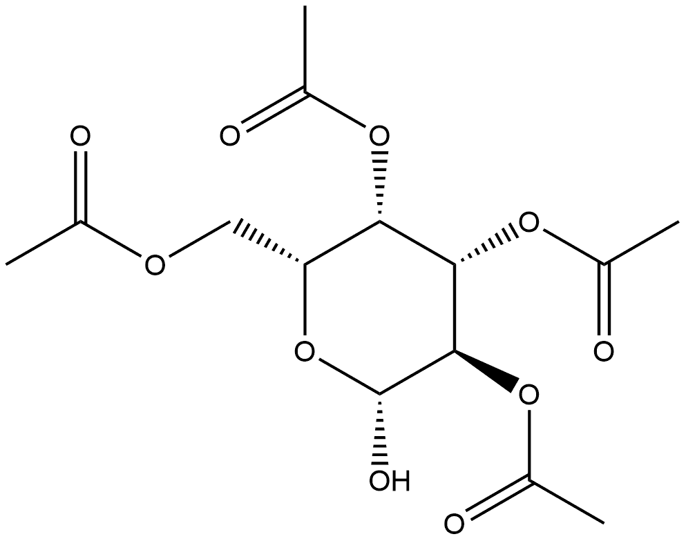β-D-Galactopyranose, 2,3,4,6-tetraacetate 结构式
