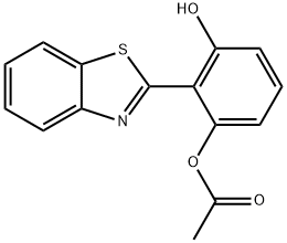 2-(2-苯并噻唑基)-1,3-苯二酚 1-乙酸酯 结构式