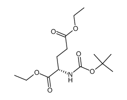 (S)-2-(叔丁氧羰基氨基)戊二酸二乙酯 结构式