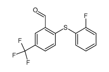 2-[(2-氟苯基)硫代]-5-(三氟甲基)苯甲醛 结构式