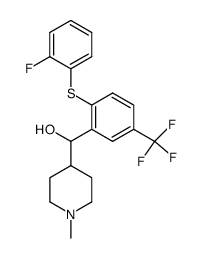 4-Piperidinemethanol, α-[2-[(2-fluorophenyl)thio]-5-(trifluoromethyl)phenyl]-1-methyl- 结构式