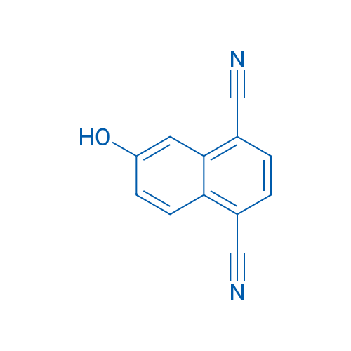6-羟基-1,4-萘二甲腈 结构式