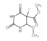 5-氟六氢-4-甲氧基-2,6-二氧代嘧啶-5-羧酸甲酯 结构式