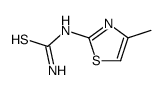 N-(4-甲基-2-噻唑基)硫脲 结构式