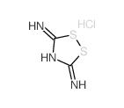 3-亚氨基-3H-1,2,4-二噻唑-5-胺 盐酸盐(1:1) 结构式