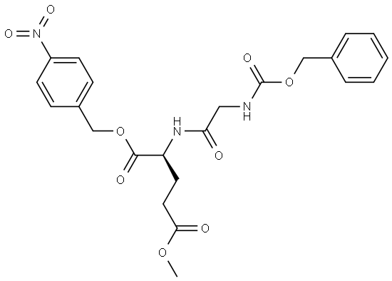 Glutamic acid, N-(N-carboxyglycyl)-, N-benzyl 5-Me 1-p-nitrobenzyl ester, L- (7CI) 结构式