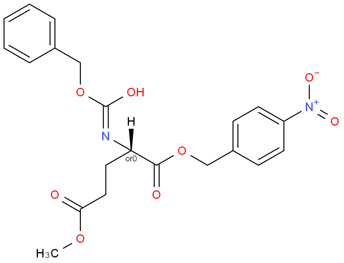 Glutamic acid, N-carboxy-, N-benzyl 5-Me 1-p-nitrobenzyl ester, L- (7CI) 结构式