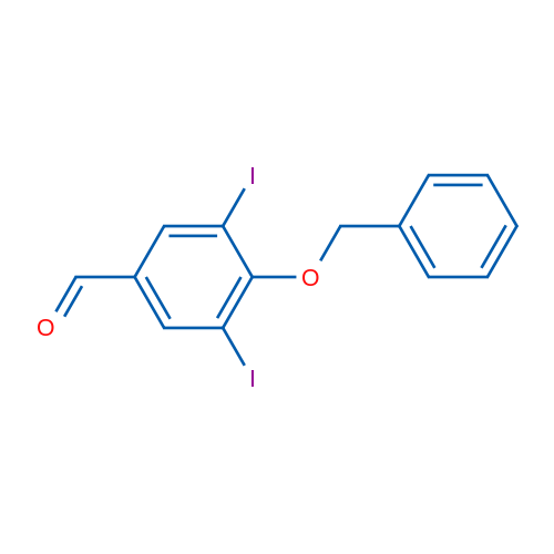 4-(苄氧基)-3,5-二碘苯甲醛 结构式