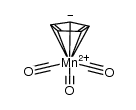 三羰基(η5-2,4-环戊二烯-1-基)合锰(1+) 结构式