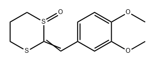 2-[(3,4-二甲氧基苯基)亚甲基]-1,3-二噻烷-1-氧化物 结构式