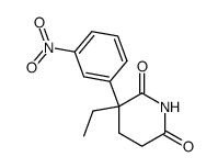 3-乙基-3-(3-硝基苯基)-2,6-哌啶二酮 结构式