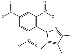 3,4,5-三甲基-1-(2,4,6-三硝基苯基)-1H-吡唑 结构式
