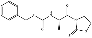Carbamic acid, [1-methyl-2-oxo-2-(2-thioxo-3-thiazolidinyl)ethyl]-, phenylmethyl ester, (S)- (9CI) 结构式