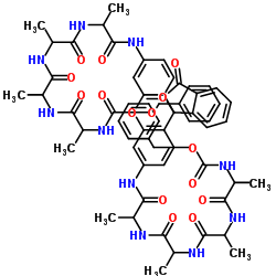 bis(N-benzyloxycarbonyltetraalanyl)rhodamine 结构式